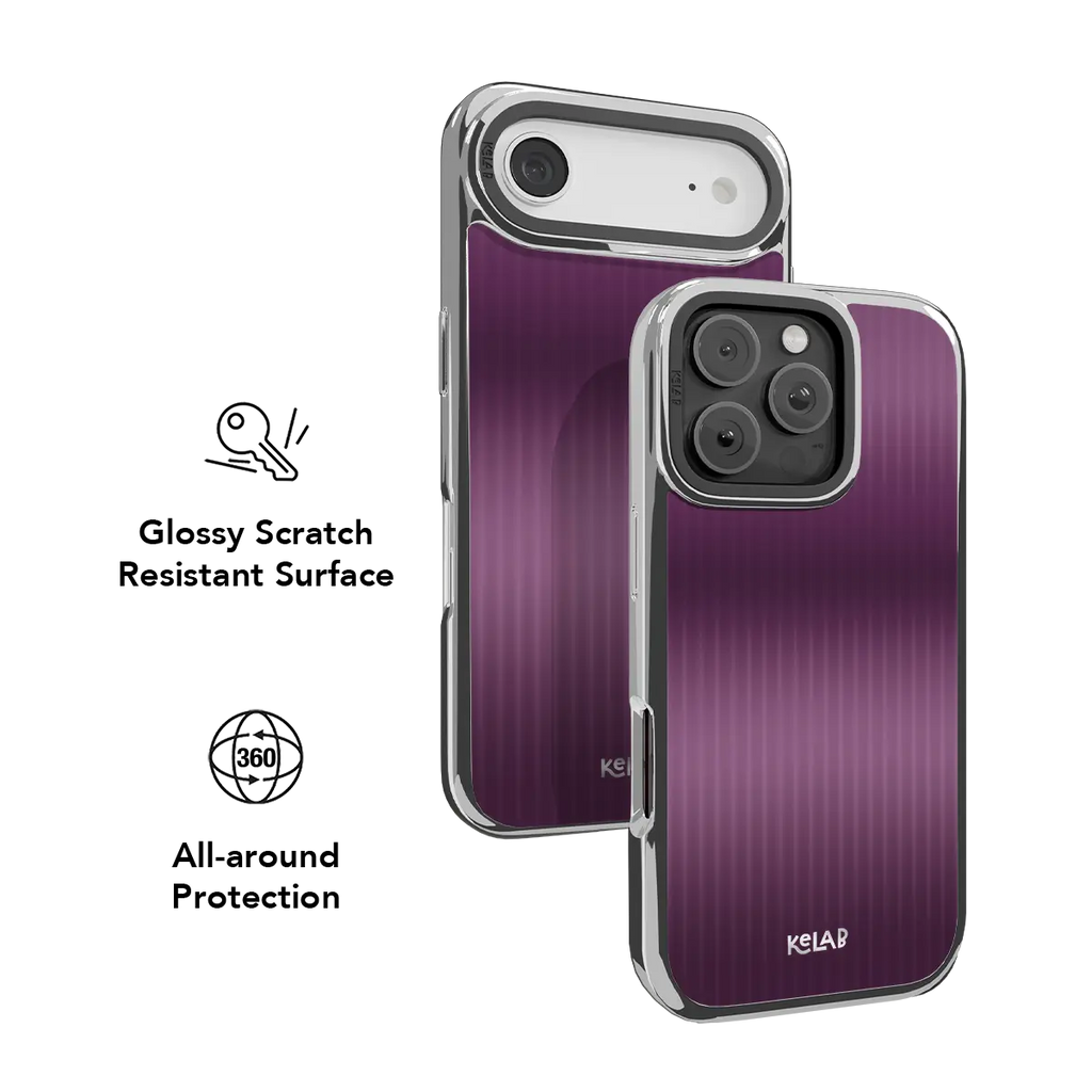 Violet Reverie | Purple Gradient Fluted Glass iPhone Case