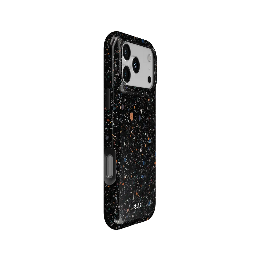 Obsidian Mist | Black Paint Splatter iPhone Case