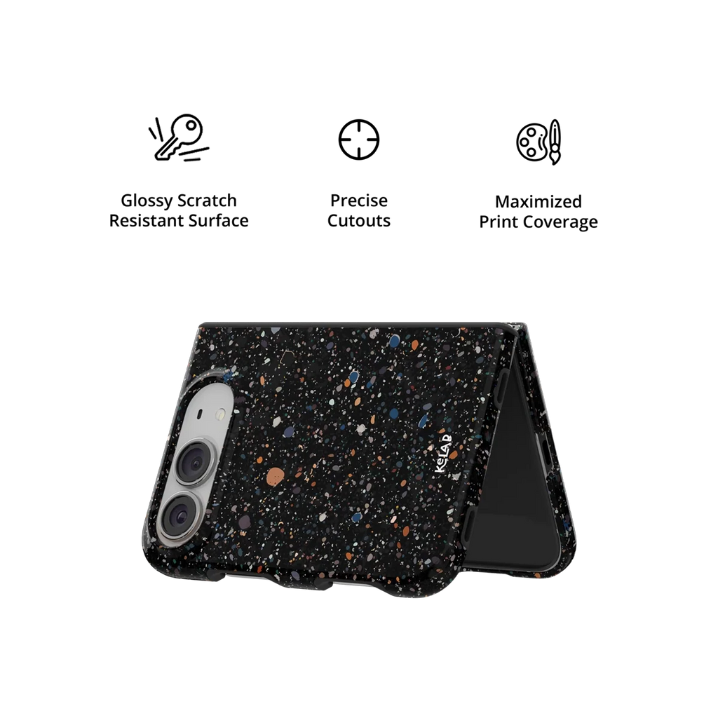 Obsidian Mist | Black Paint Splatter iPhone Case