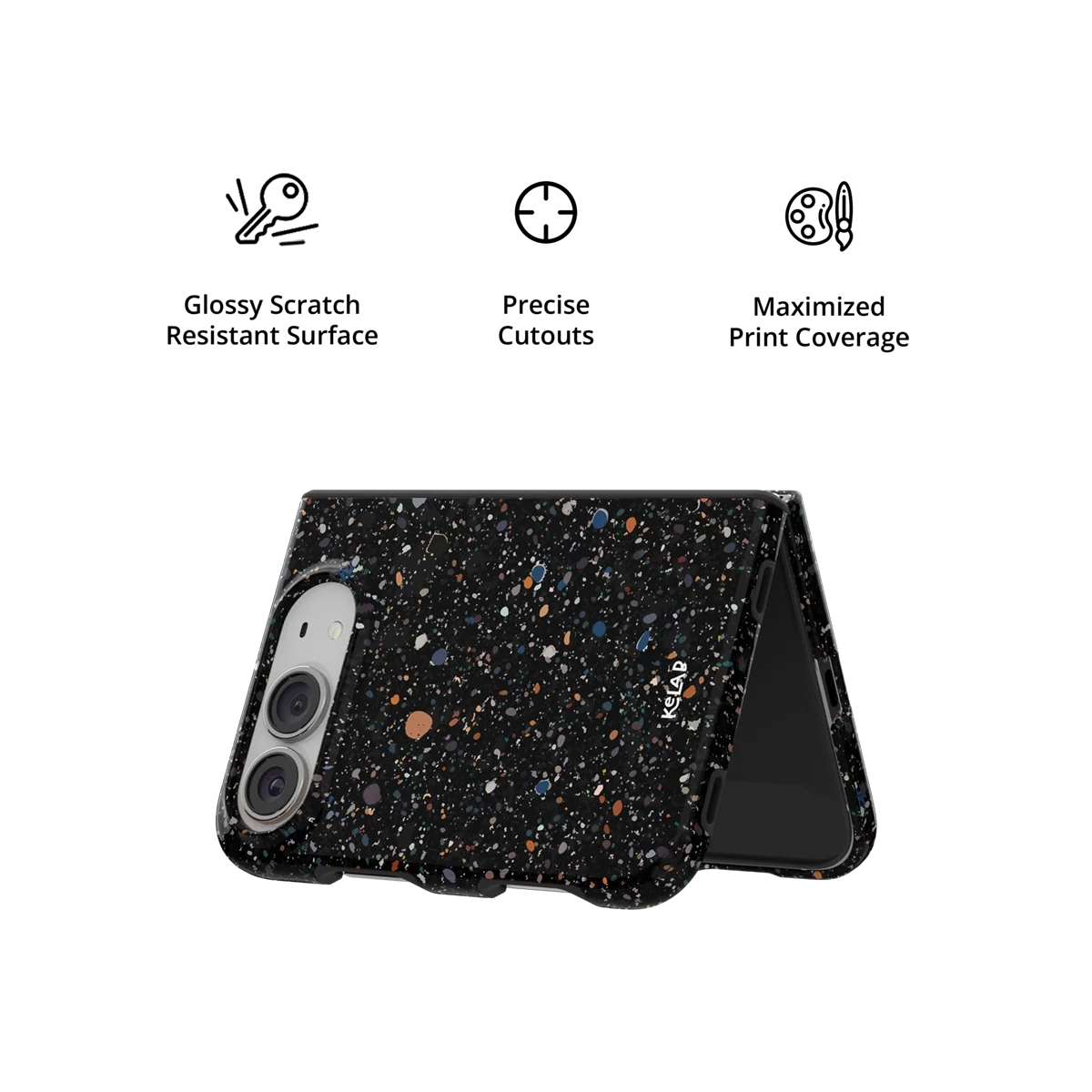 Obsidian Mist | Black Paint Splatter iPhone Case