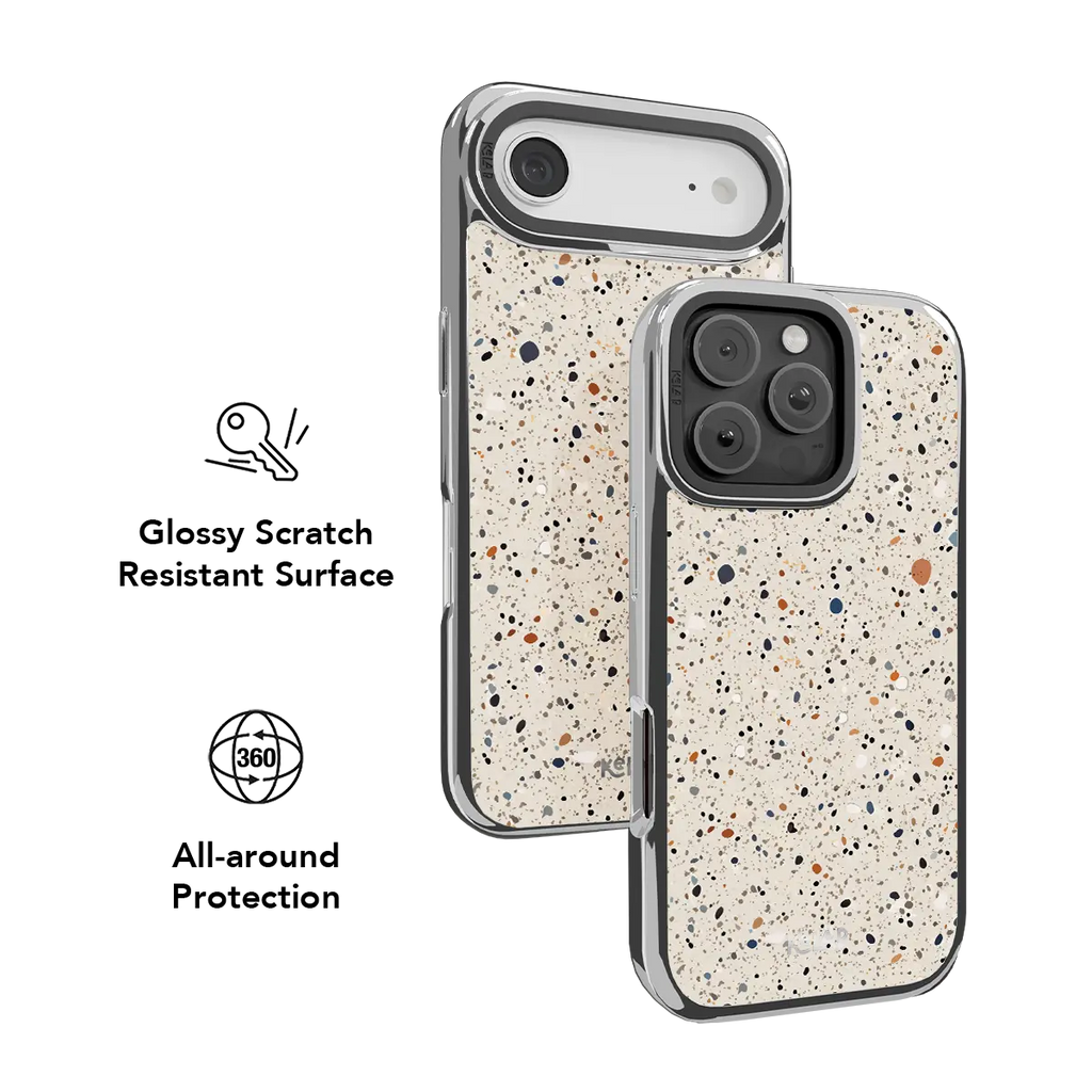 Ivory Haze | Ivory Paint Splatter iPhone Case