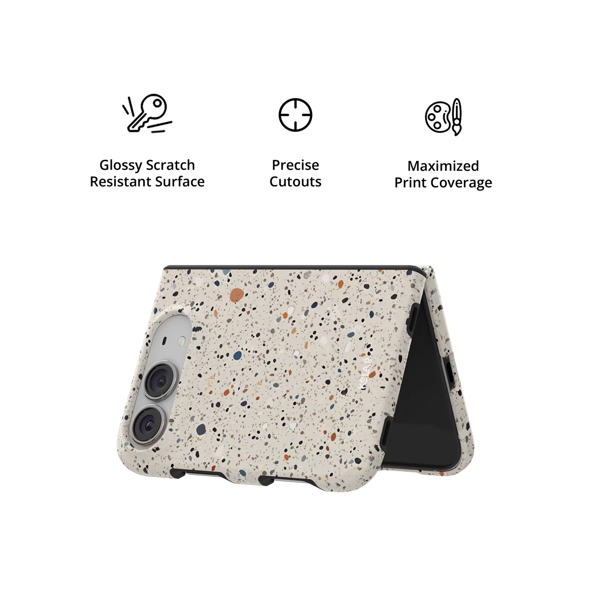 Ivory Haze | Ivory Paint Splatter iPhone Case