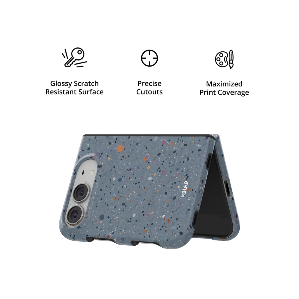 Seaside Drift | Blue Paint Splatter iPhone Case