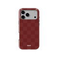 Maroon Check | Burgundy Checkerboard iPhone Case