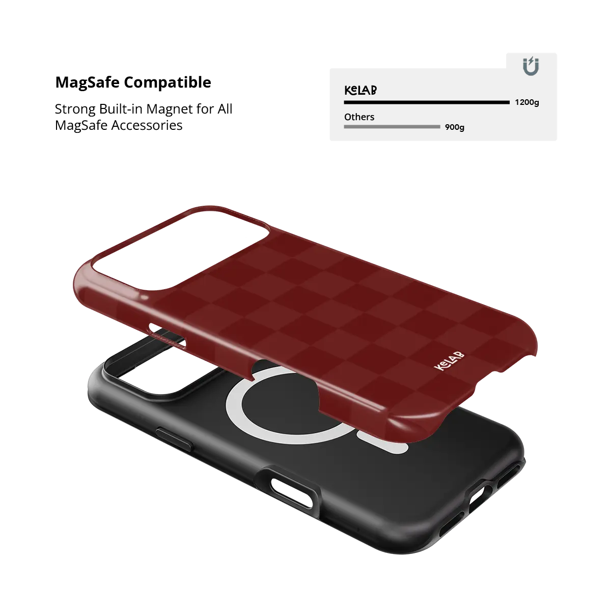 Maroon Check | Burgundy Checkerboard iPhone Case