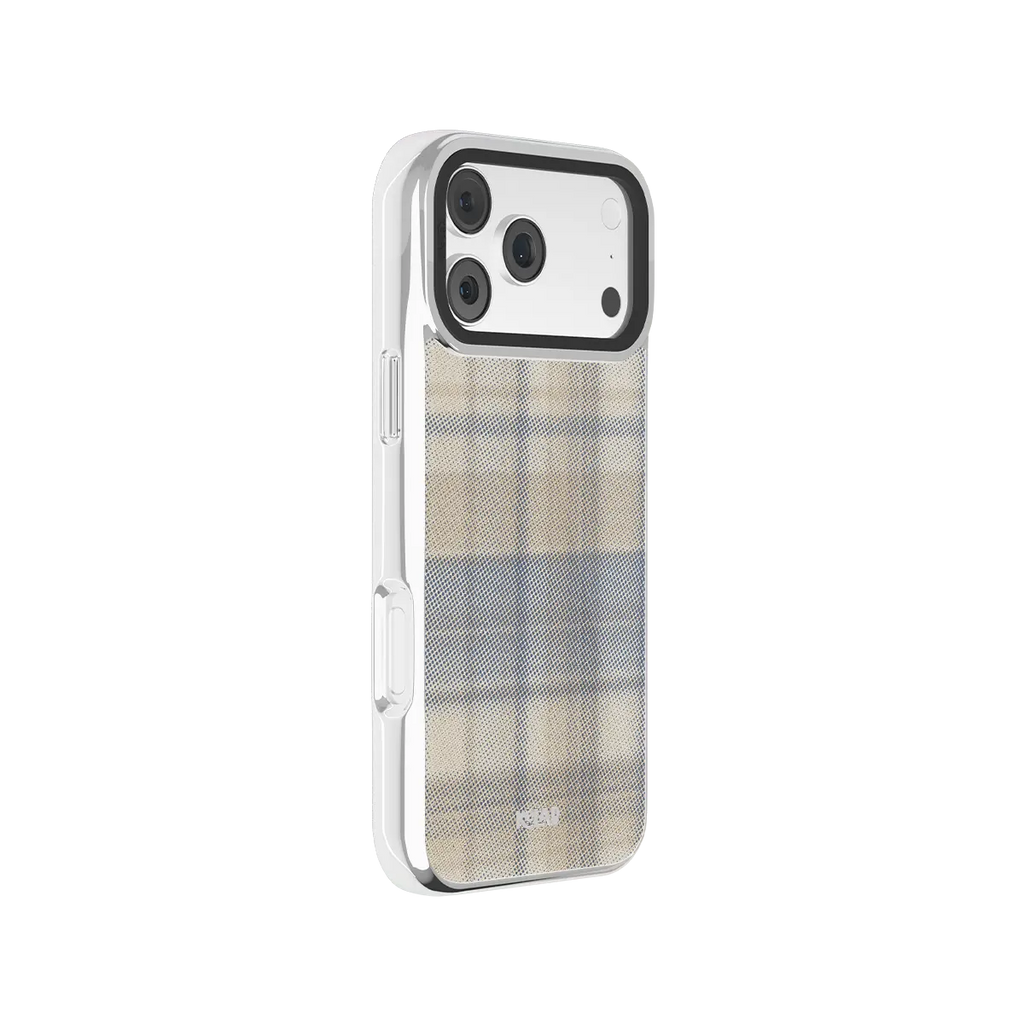 Oatmilk | Beige Flannel Plaid iPhone Case
