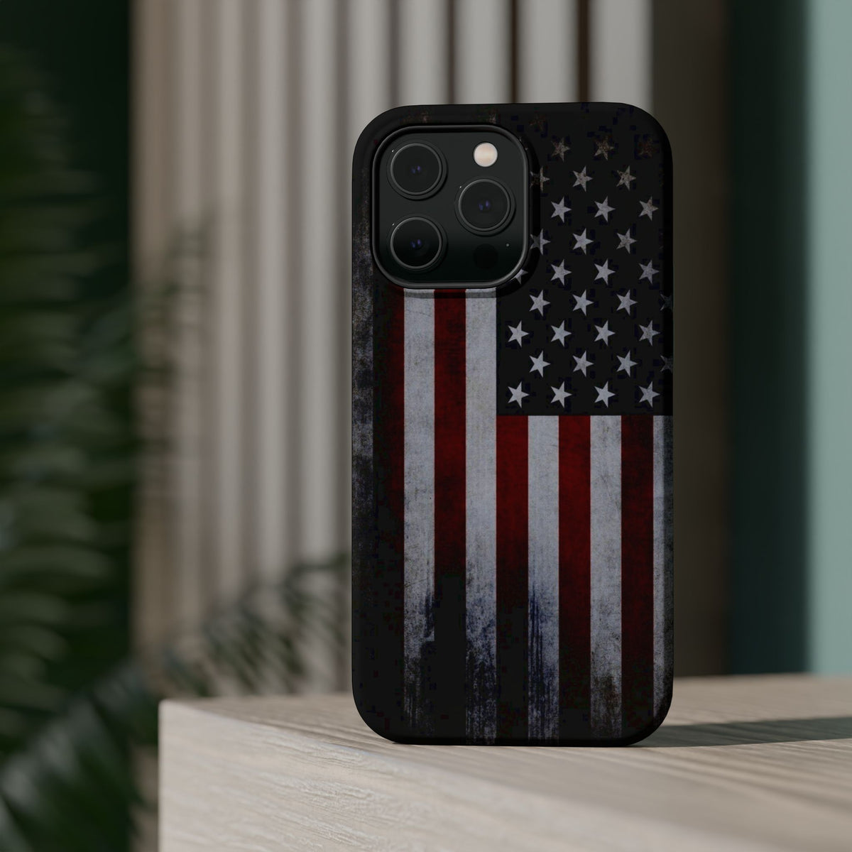 American Flag Magnetic Impact-Resistant Phone Case — Distressed USA Design