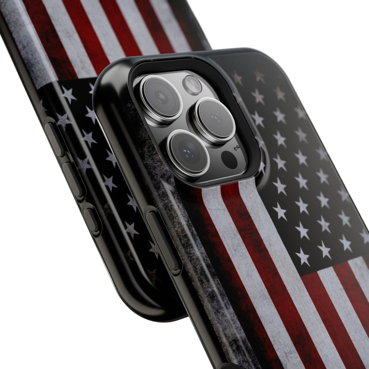 American Flag Magnetic Impact-Resistant Phone Case — Distressed USA Design