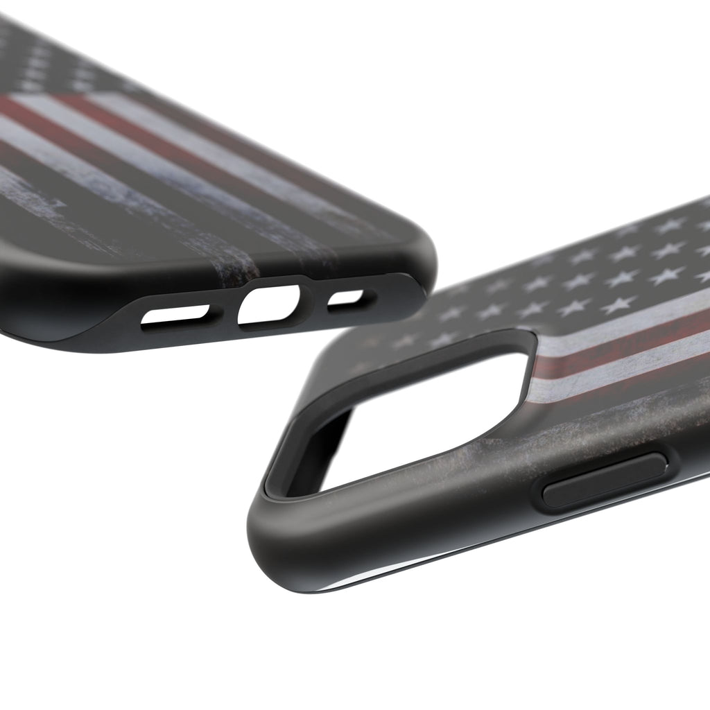 American Flag Magnetic Impact-Resistant Phone Case — Distressed USA Design