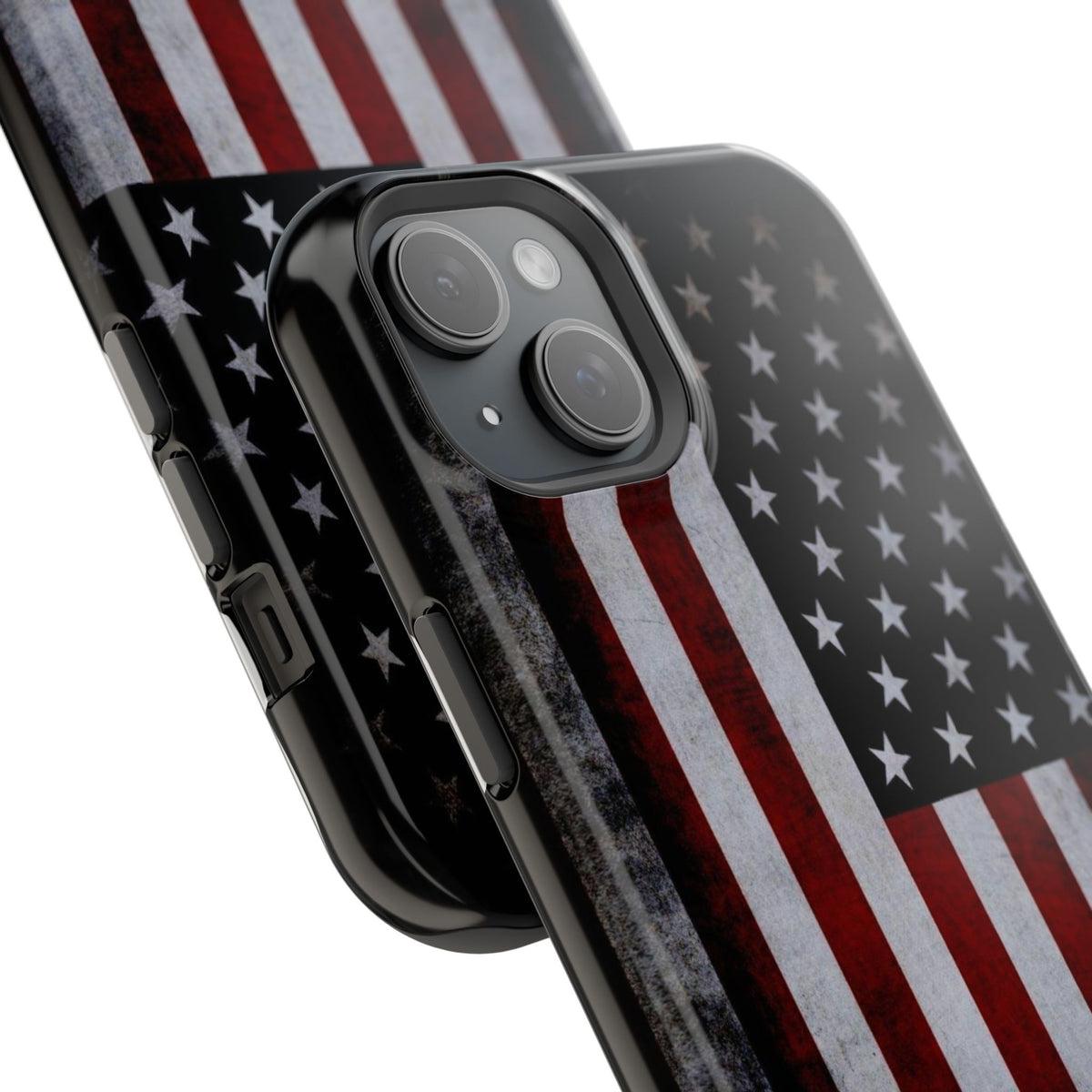 American Flag Magnetic Impact-Resistant Phone Case — Distressed USA Design