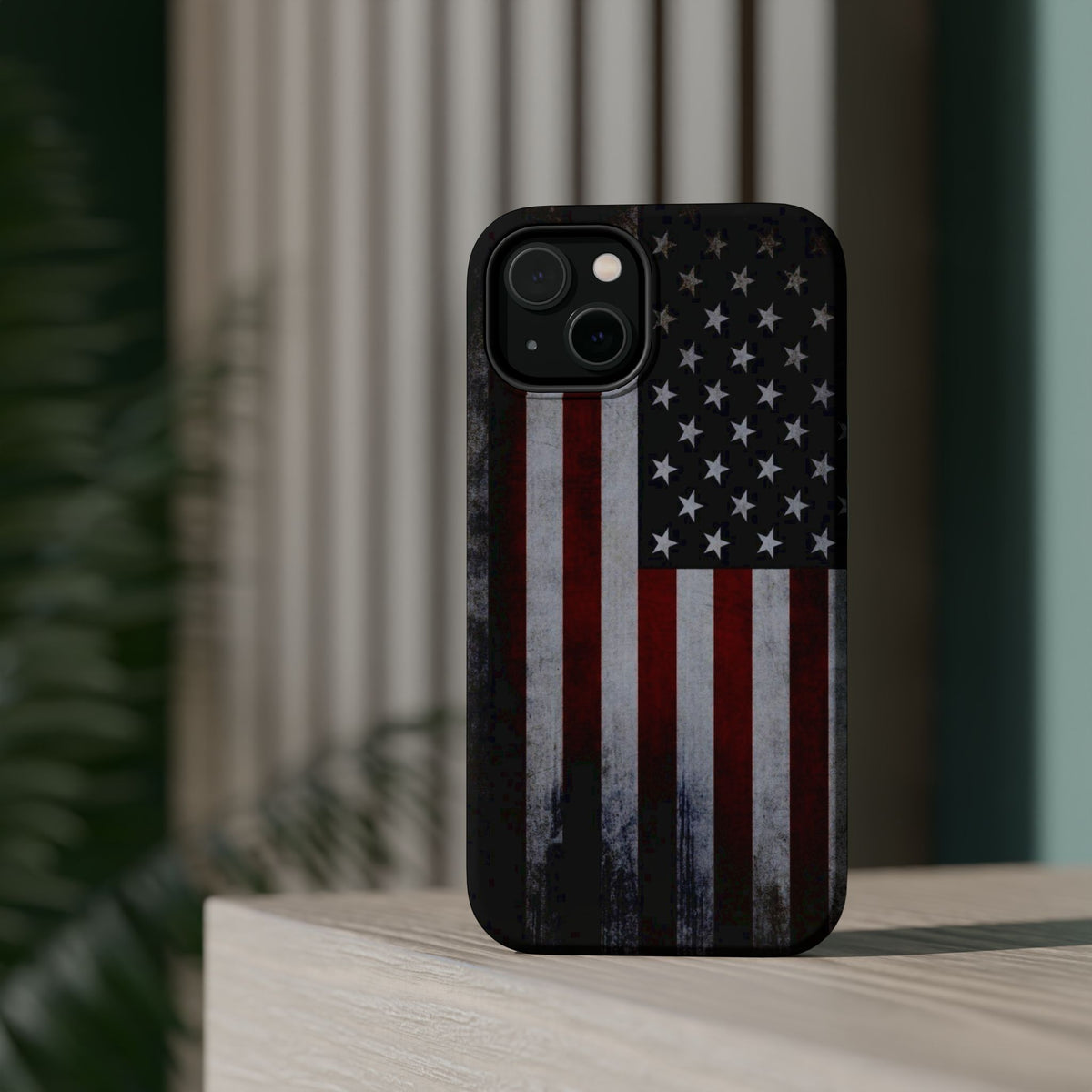 American Flag Magnetic Impact-Resistant Phone Case — Distressed USA Design