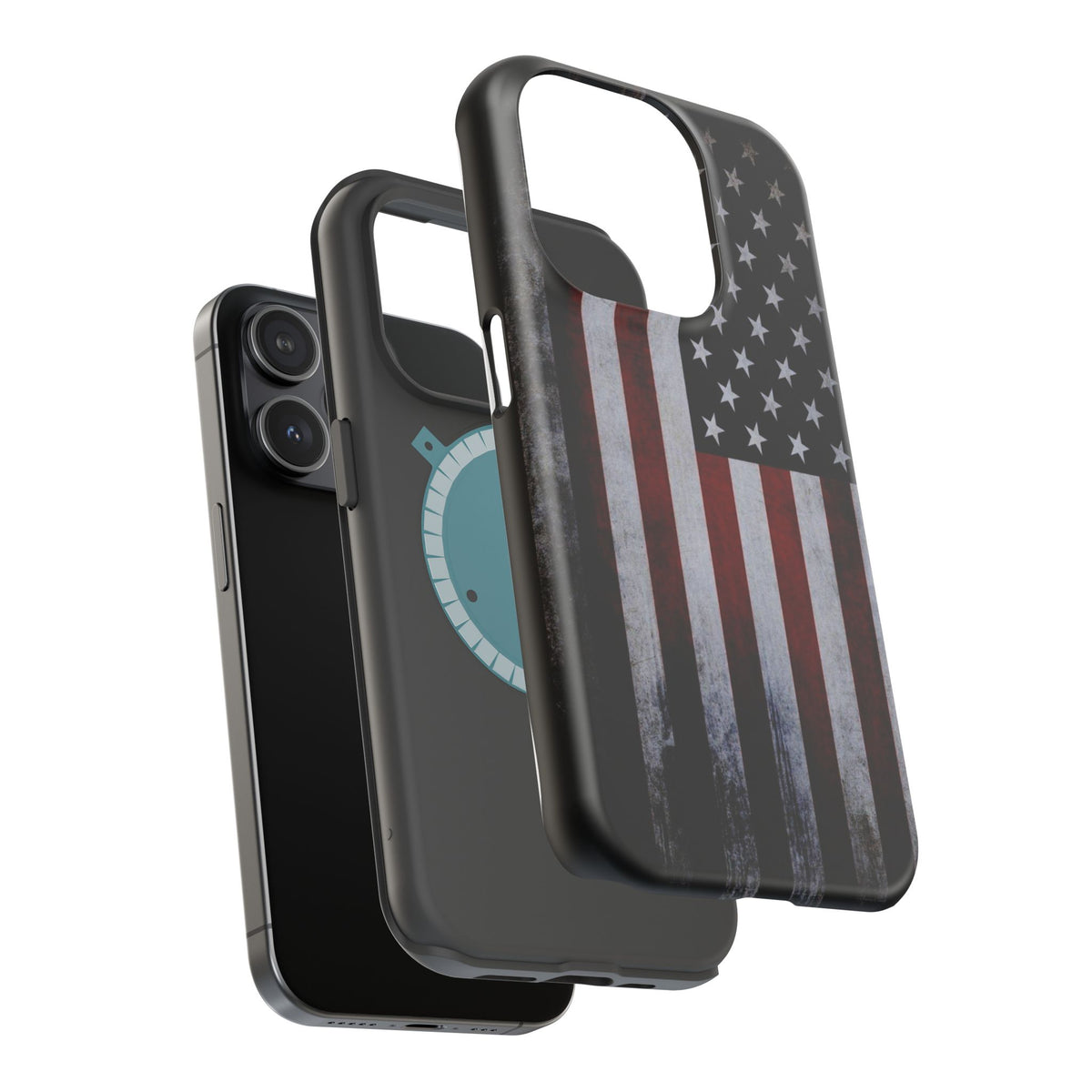 American Flag Magnetic Impact-Resistant Phone Case — Distressed USA Design