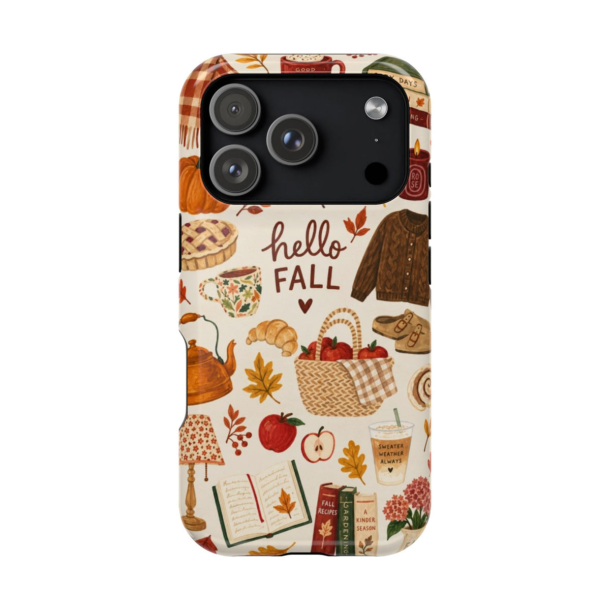 Phone Case — "Hello Fall" Autumn Collage Magnetic Impact-Resistant Case