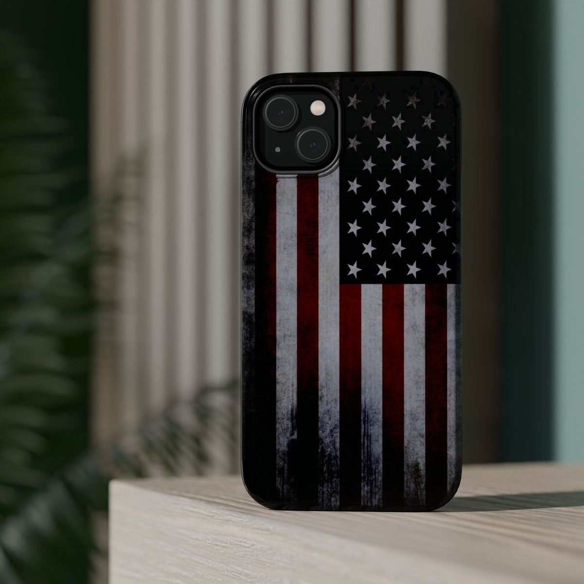 American Flag Magnetic Impact-Resistant Phone Case — Distressed USA Design