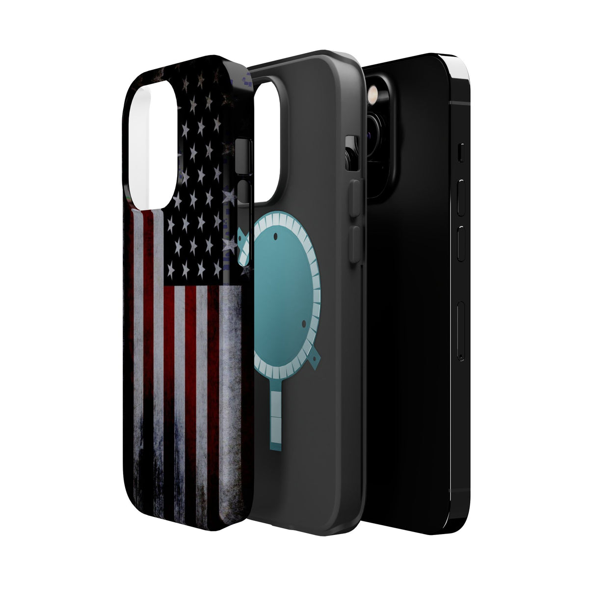 American Flag Magnetic Impact-Resistant Phone Case — Distressed USA Design