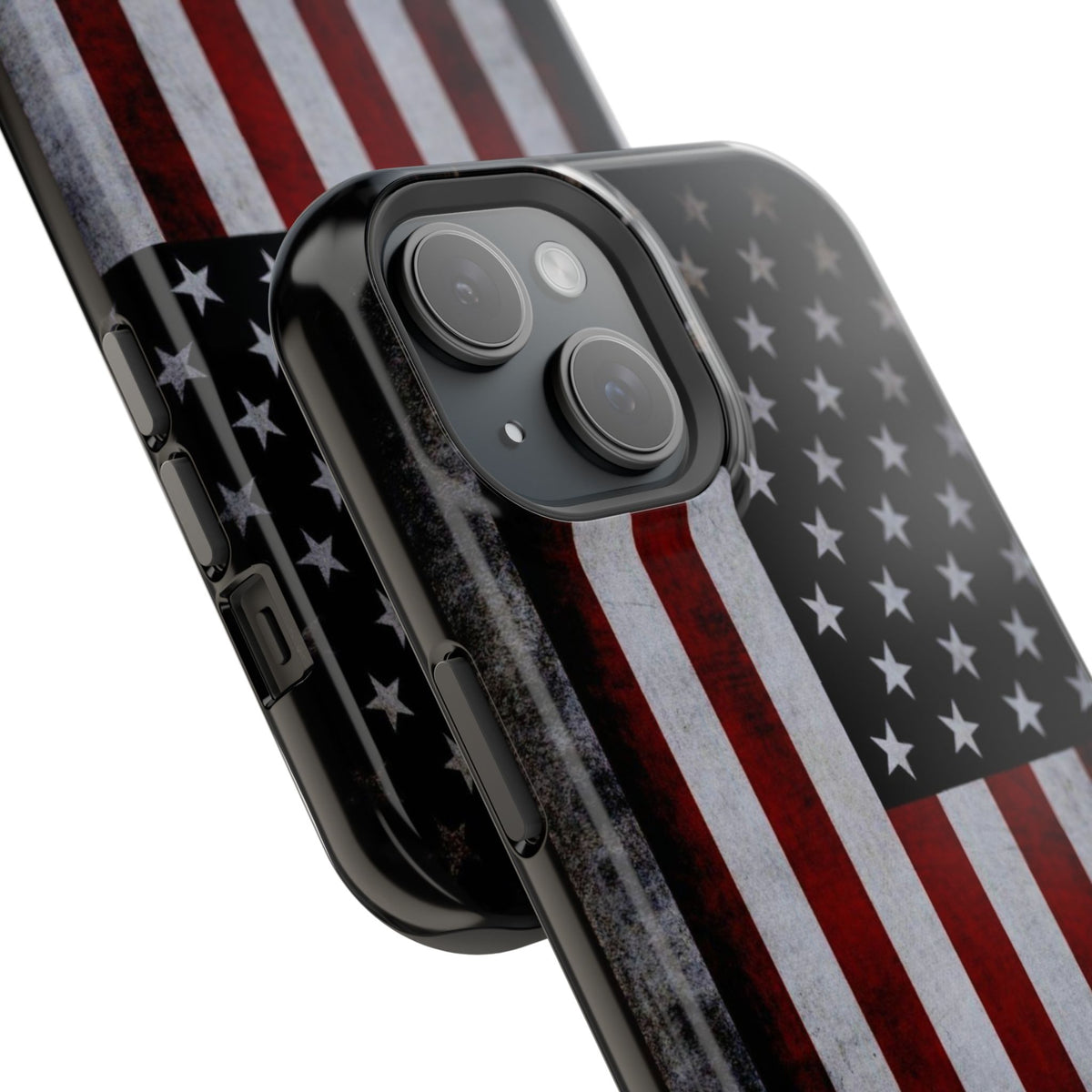 American Flag Magnetic Impact-Resistant Phone Case — Distressed USA Design