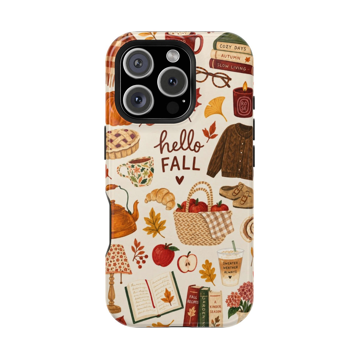 Phone Case — "Hello Fall" Autumn Collage Magnetic Impact-Resistant Case