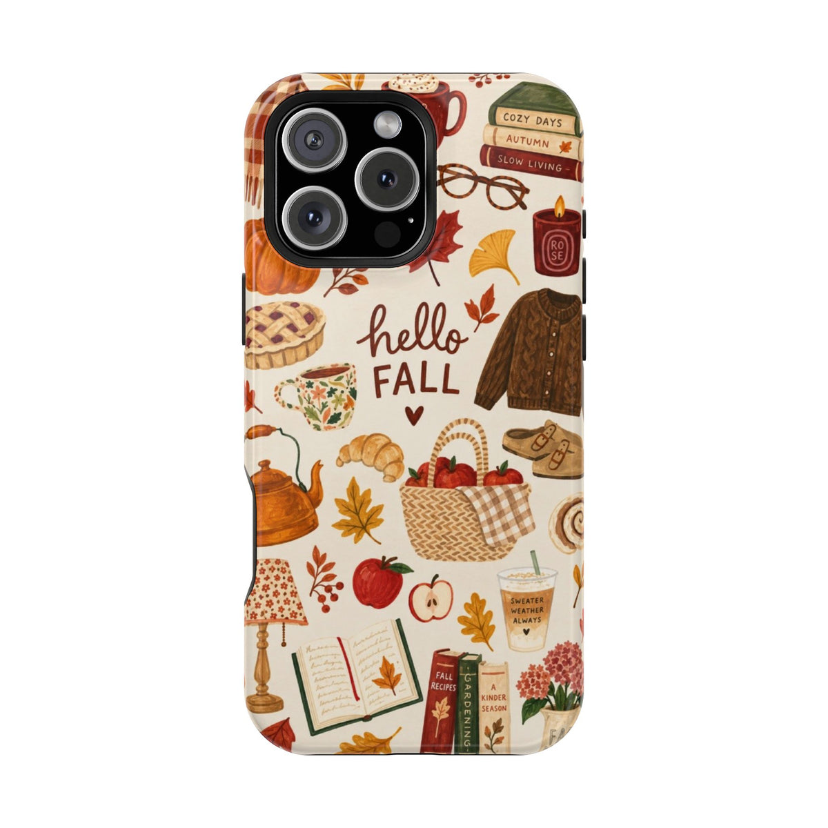 Phone Case — "Hello Fall" Autumn Collage Magnetic Impact-Resistant Case