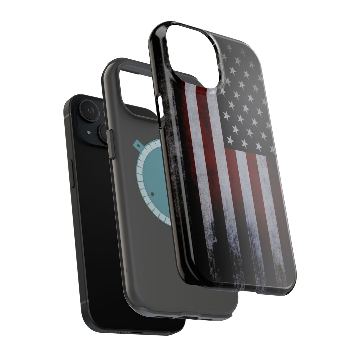 American Flag Magnetic Impact-Resistant Phone Case — Distressed USA Design