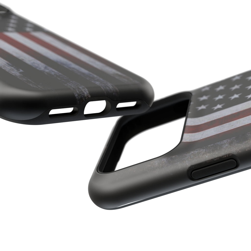 American Flag Magnetic Impact-Resistant Phone Case — Distressed USA Design