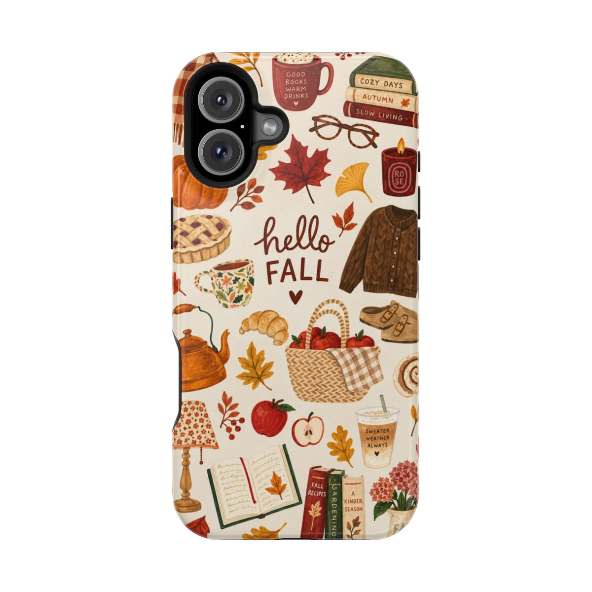 Phone Case — "Hello Fall" Autumn Collage Magnetic Impact-Resistant Case