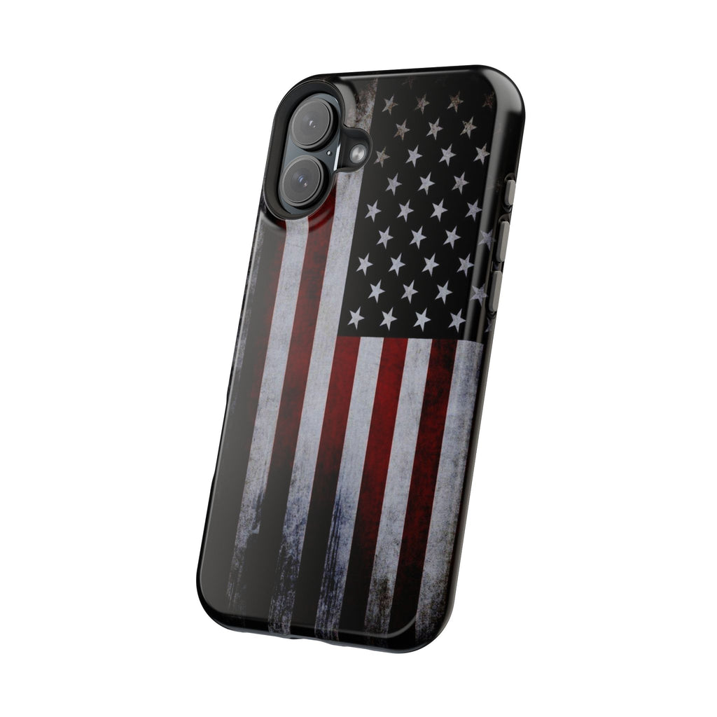 American Flag Magnetic Impact-Resistant Phone Case — Distressed USA Design