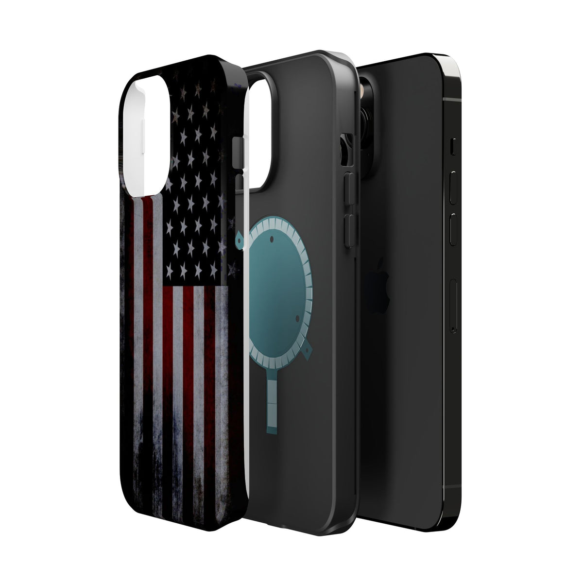 American Flag Magnetic Impact-Resistant Phone Case — Distressed USA Design