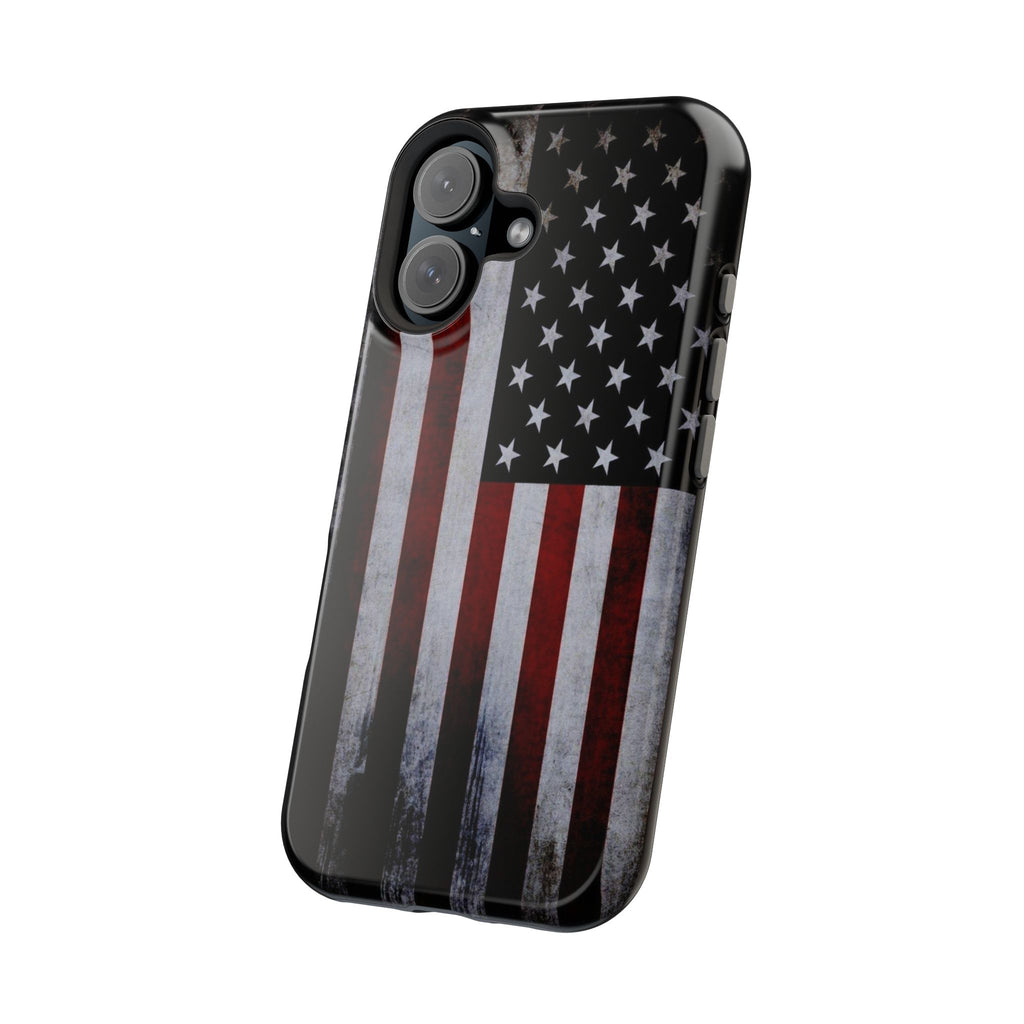 American Flag Magnetic Impact-Resistant Phone Case — Distressed USA Design