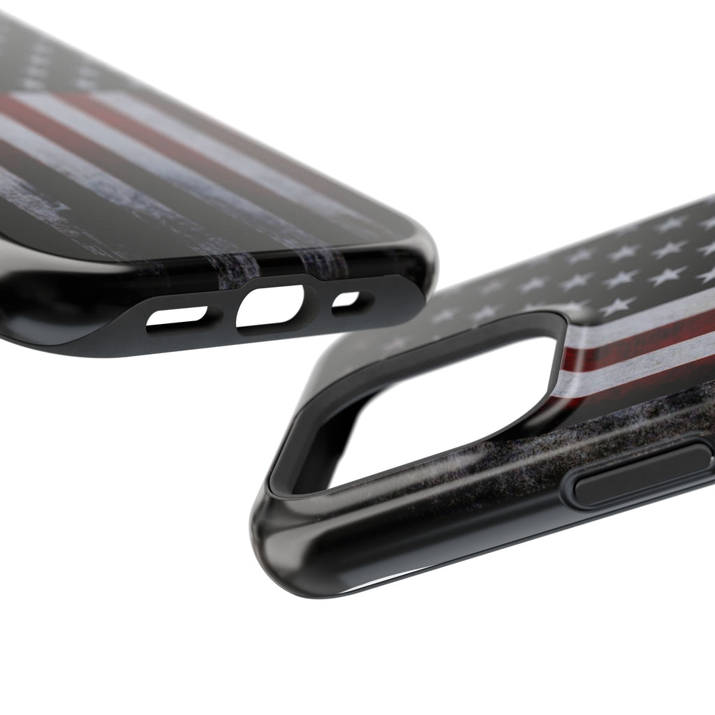 American Flag Magnetic Impact-Resistant Phone Case — Distressed USA Design