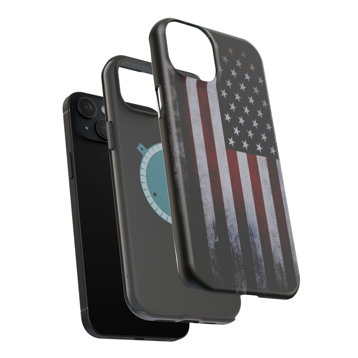 American Flag Magnetic Impact-Resistant Phone Case — Distressed USA Design