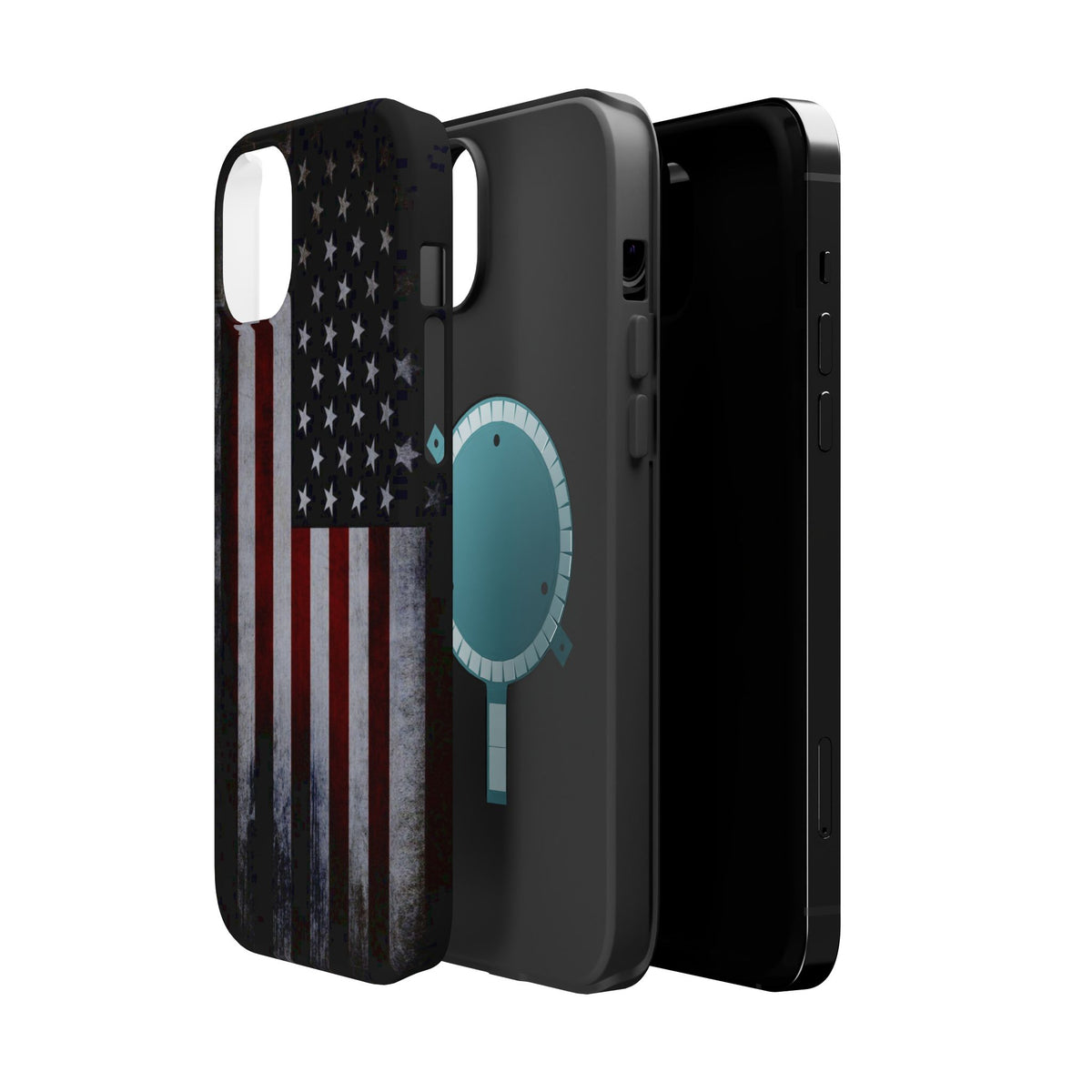 American Flag Magnetic Impact-Resistant Phone Case — Distressed USA Design