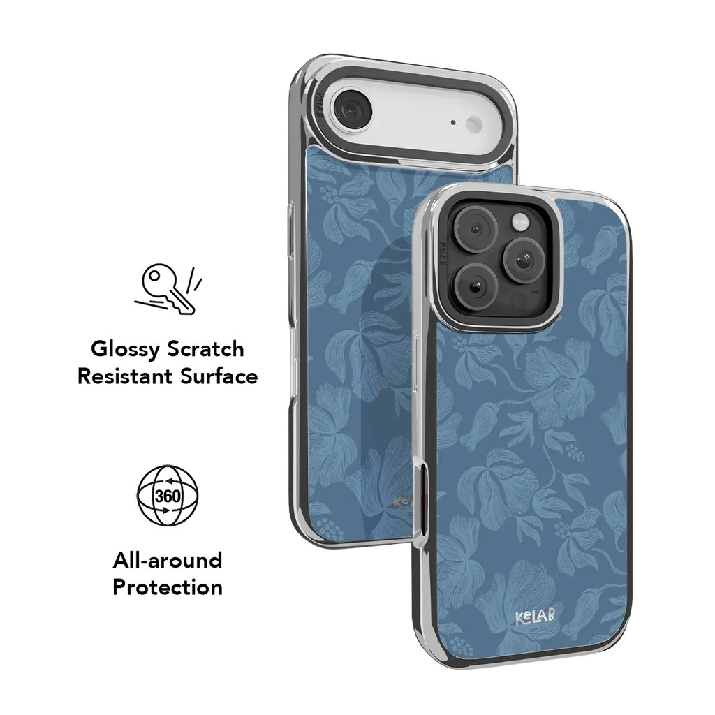 Cerulean | Dusty Blue Floral iPhone Case