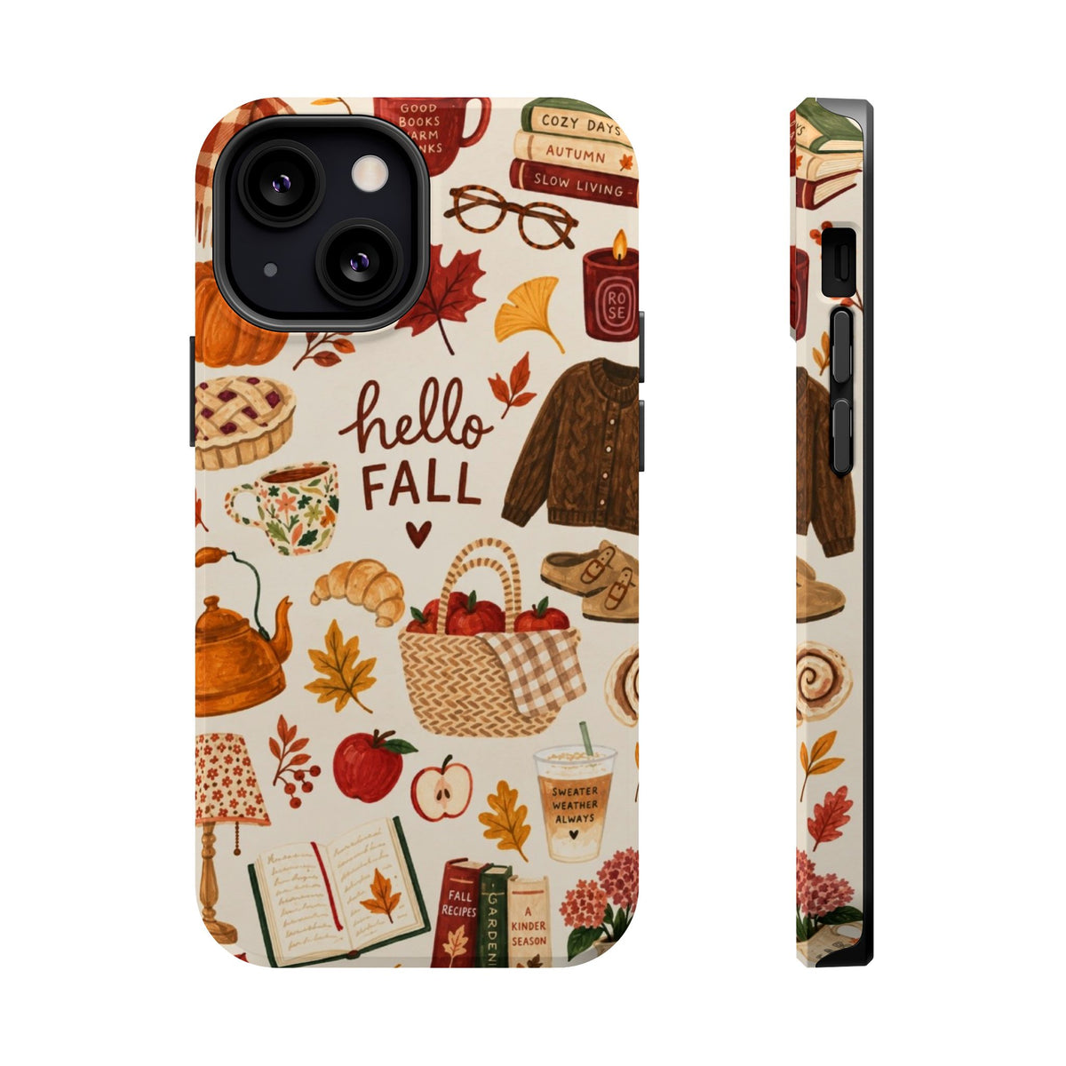 Phone Case — "Hello Fall" Autumn Collage Magnetic Impact-Resistant Case