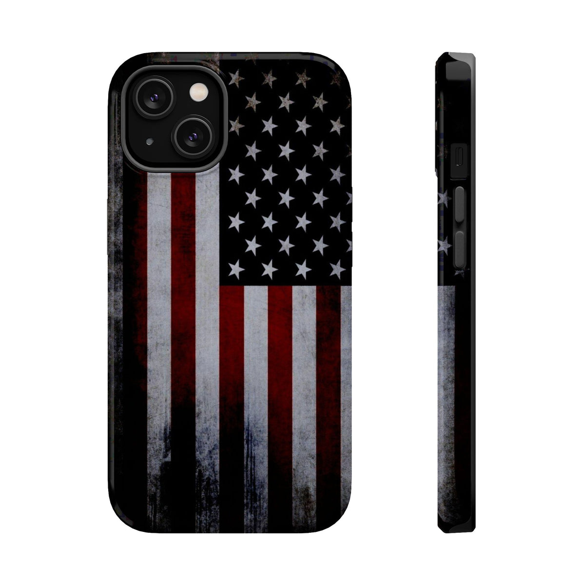 American Flag Magnetic Impact-Resistant Phone Case — Distressed USA Design
