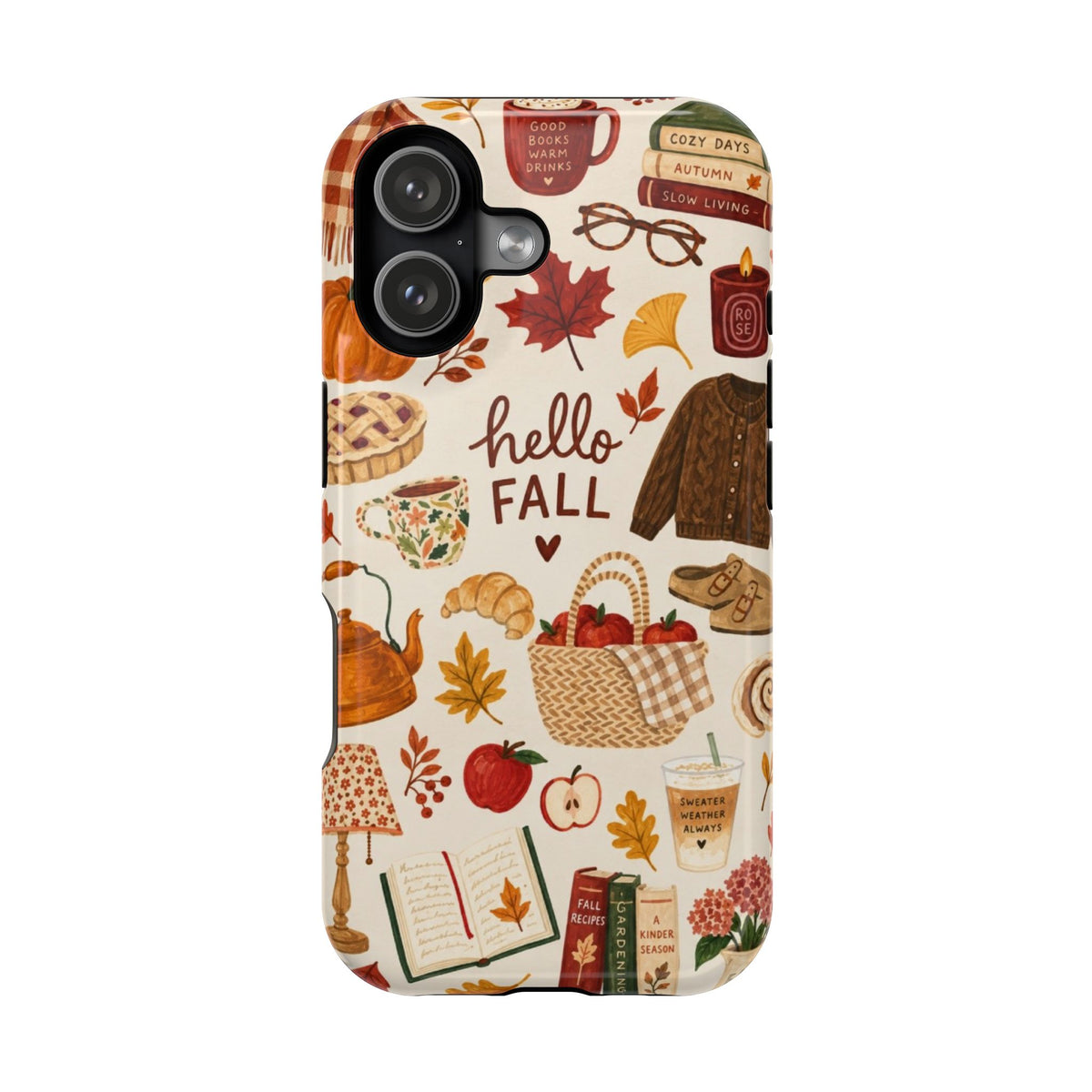 Phone Case — "Hello Fall" Autumn Collage Magnetic Impact-Resistant Case