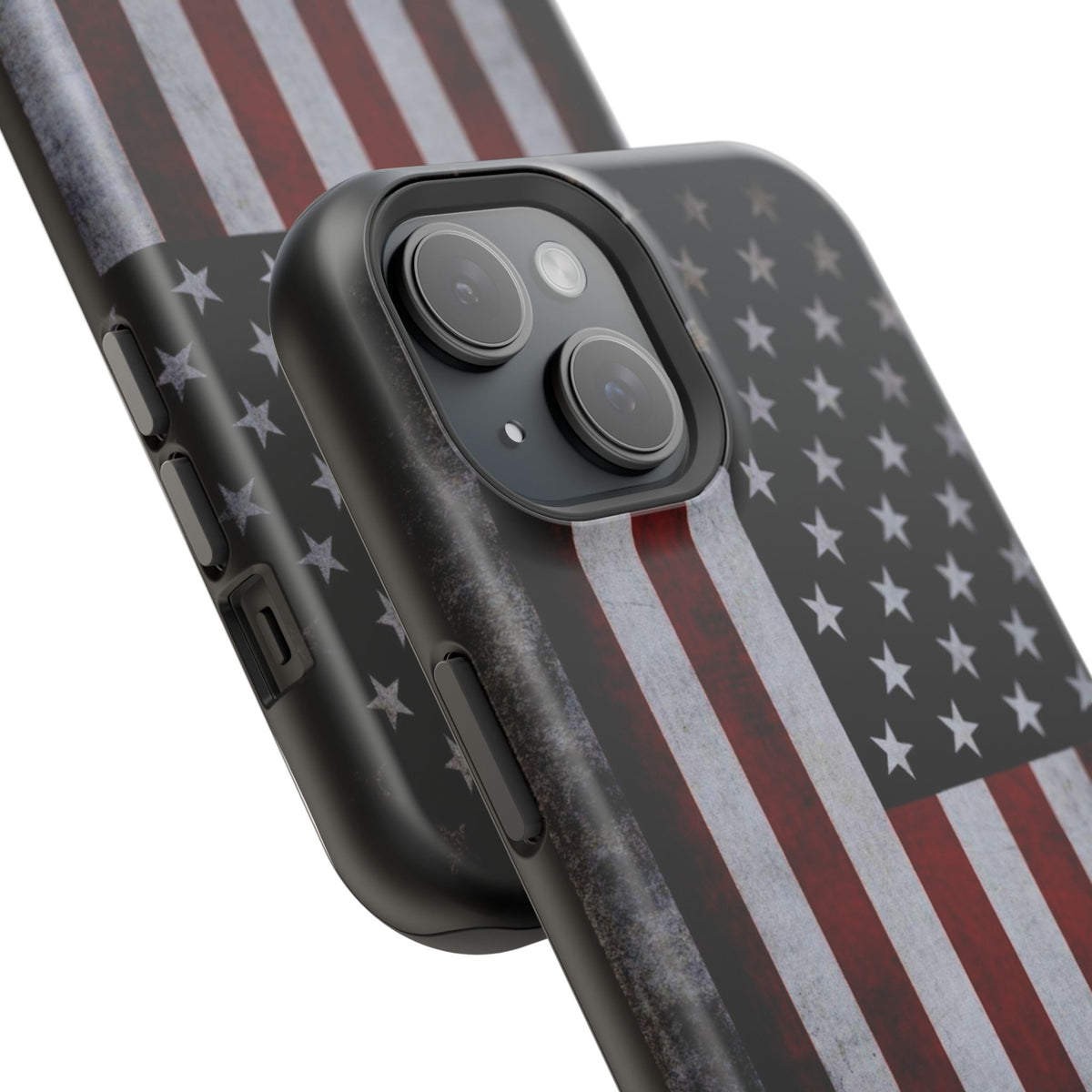 American Flag Magnetic Impact-Resistant Phone Case — Distressed USA Design