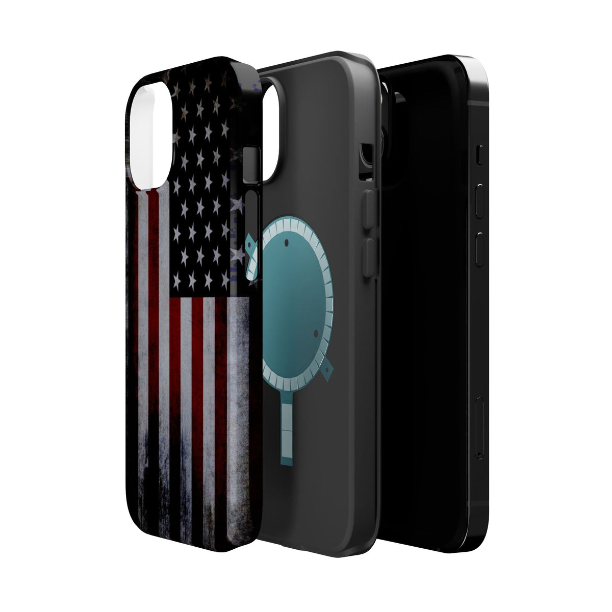 American Flag Magnetic Impact-Resistant Phone Case — Distressed USA Design