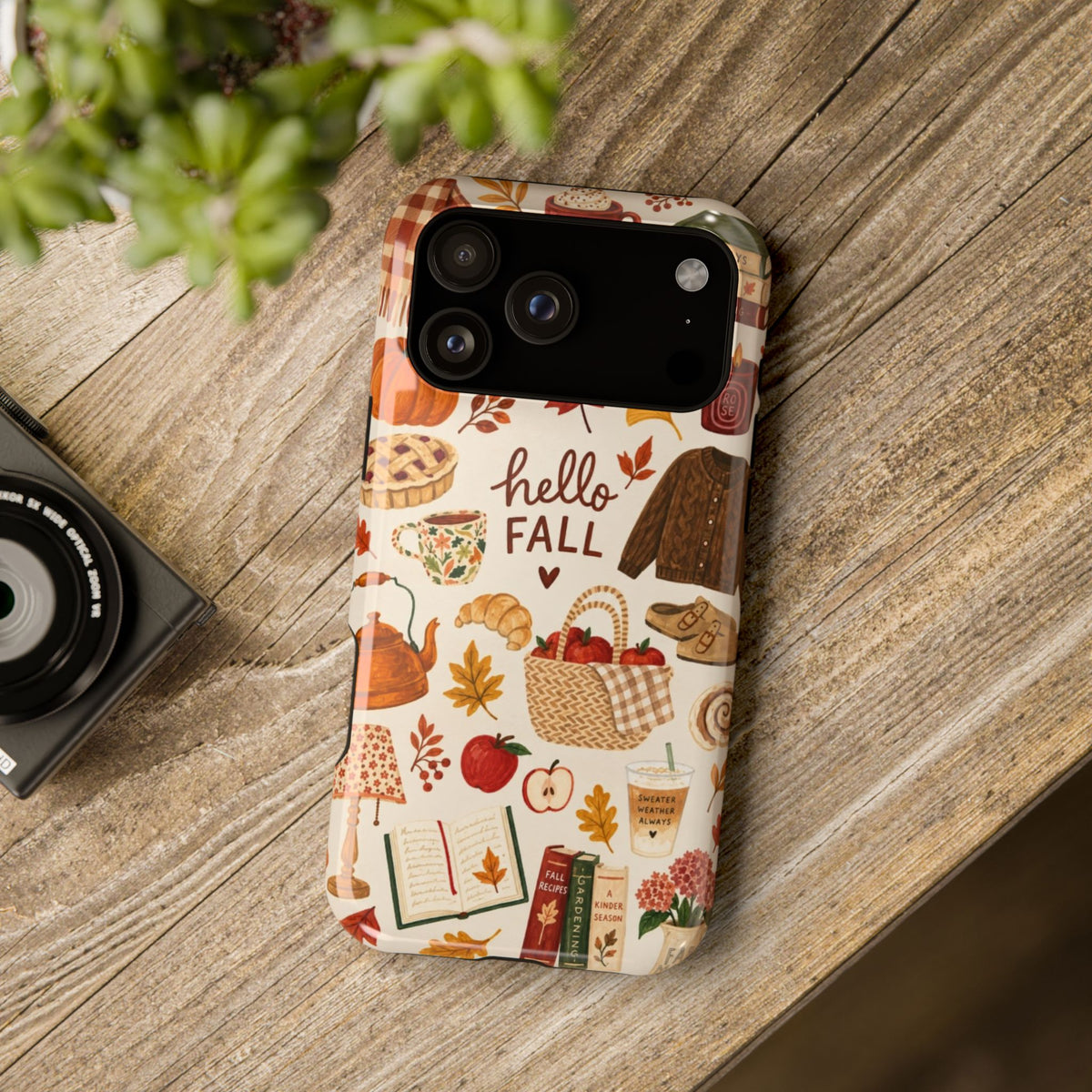 Phone Case — "Hello Fall" Autumn Collage Magnetic Impact-Resistant Case