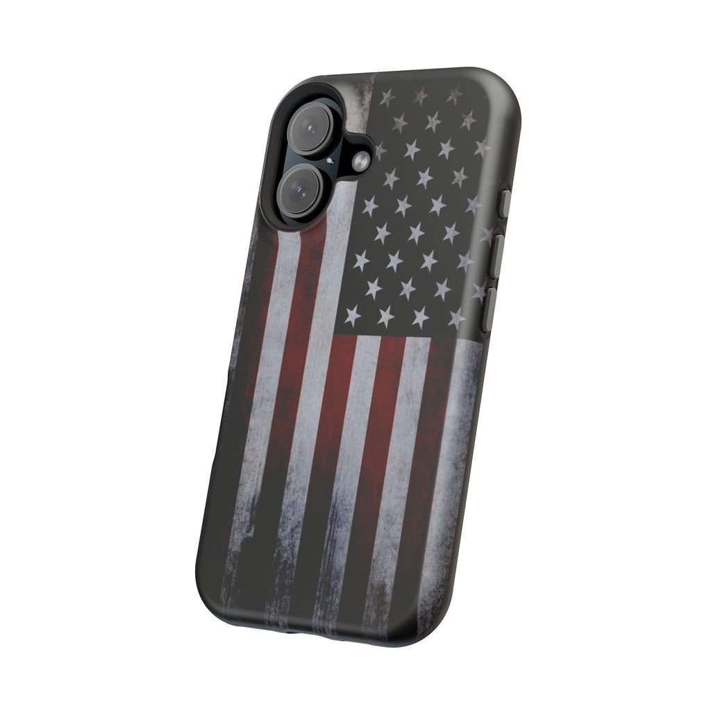 American Flag Magnetic Impact-Resistant Phone Case — Distressed USA Design