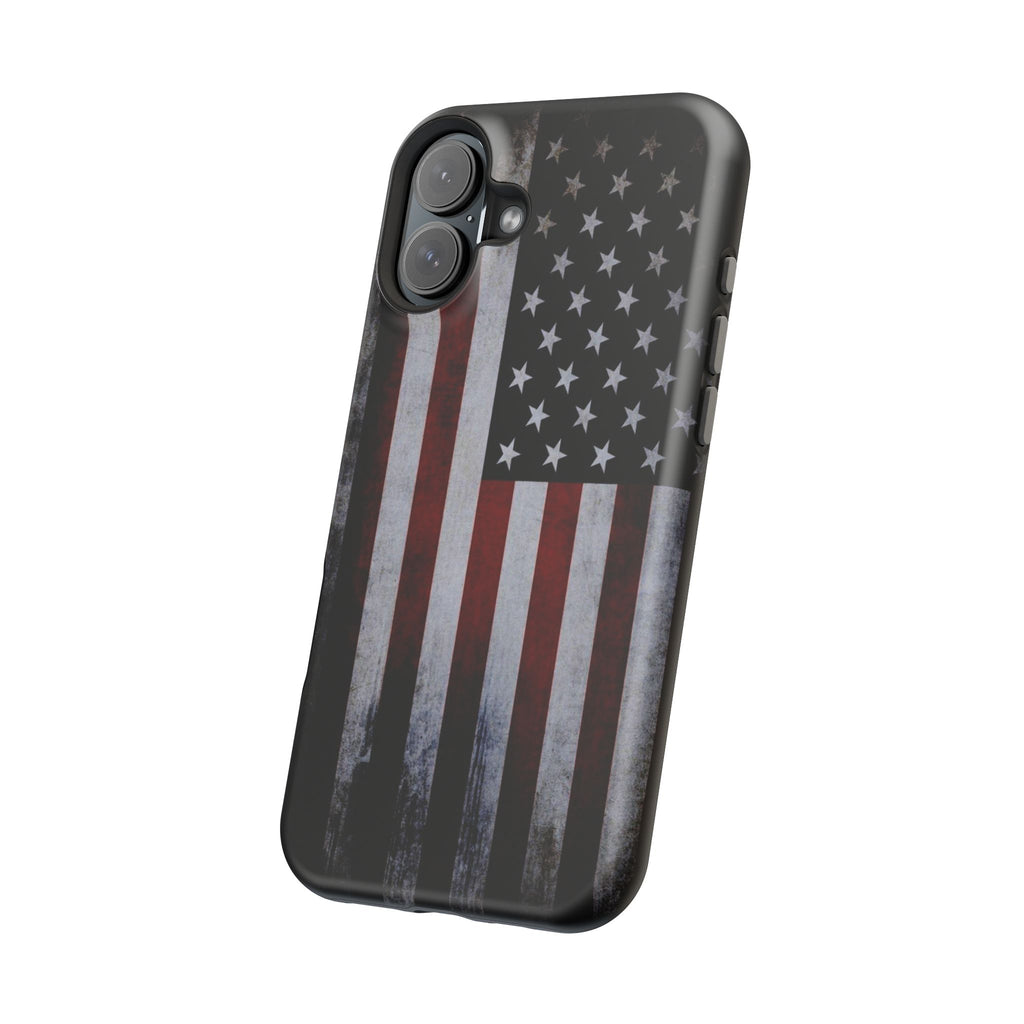 American Flag Magnetic Impact-Resistant Phone Case — Distressed USA Design