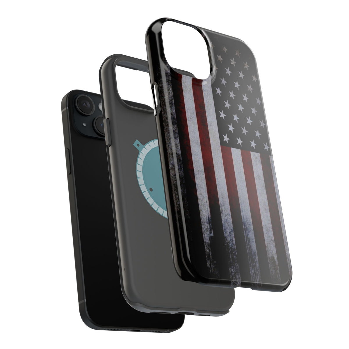 American Flag Magnetic Impact-Resistant Phone Case — Distressed USA Design