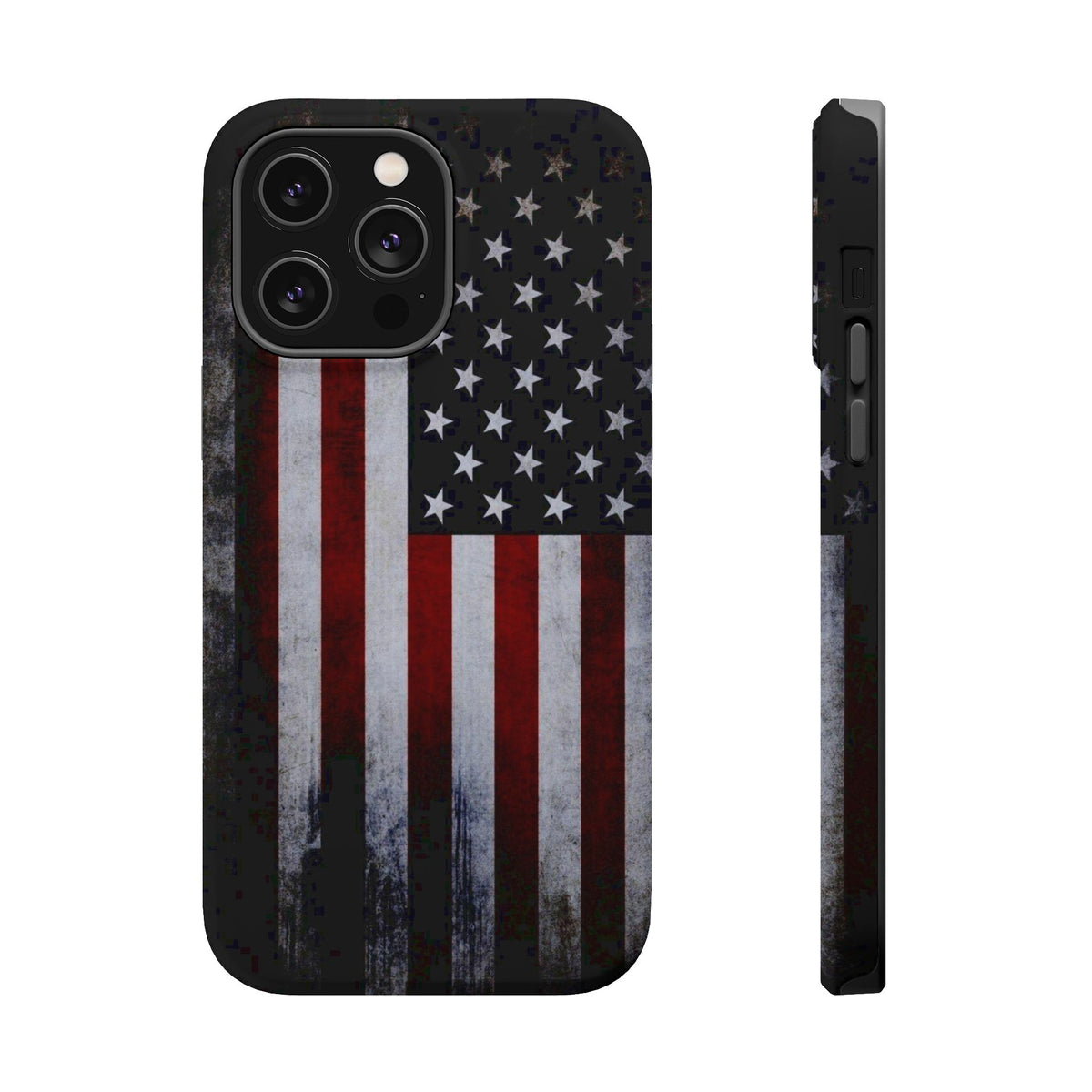 American Flag Magnetic Impact-Resistant Phone Case — Distressed USA Design