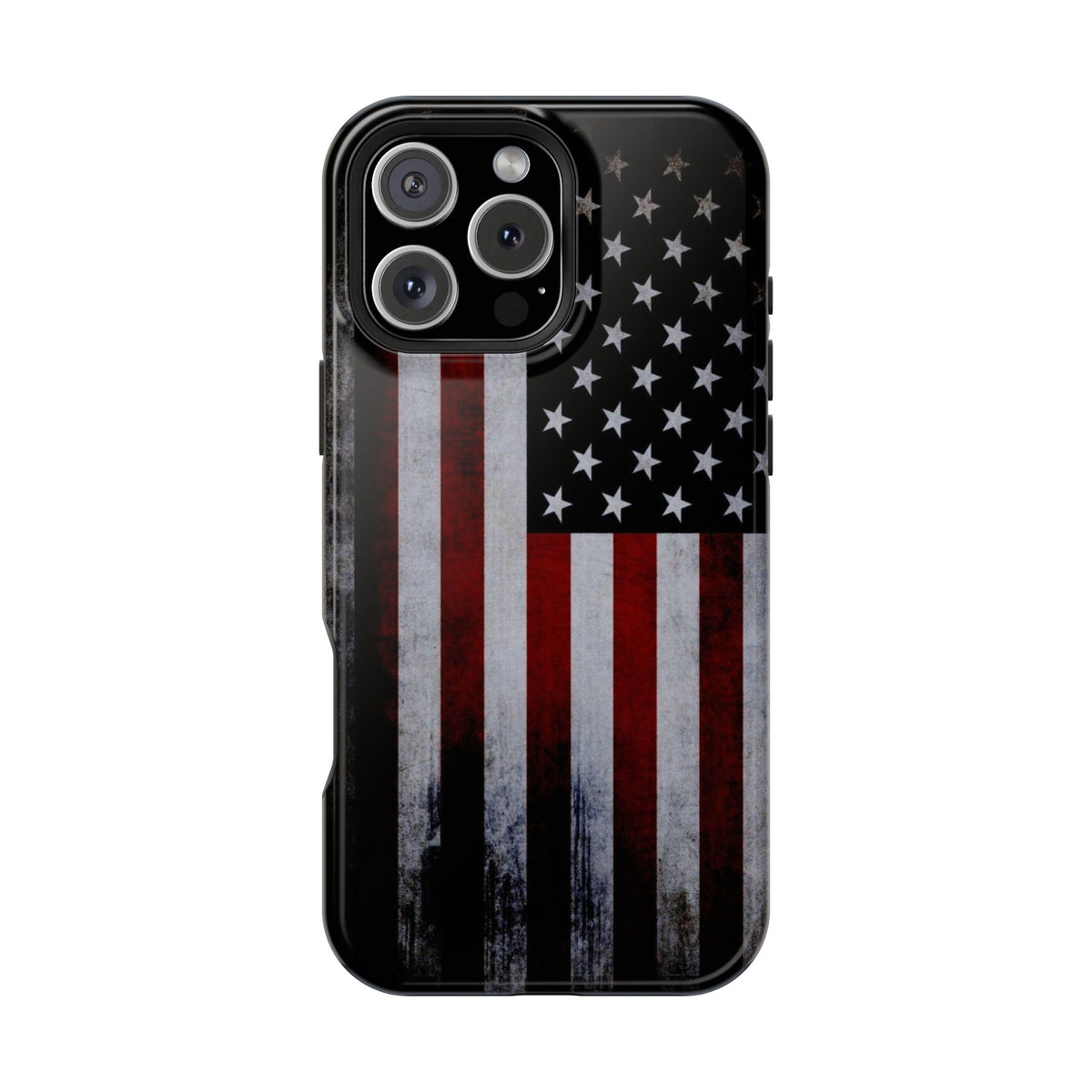 American Flag Magnetic Impact-Resistant Phone Case — Distressed USA Design