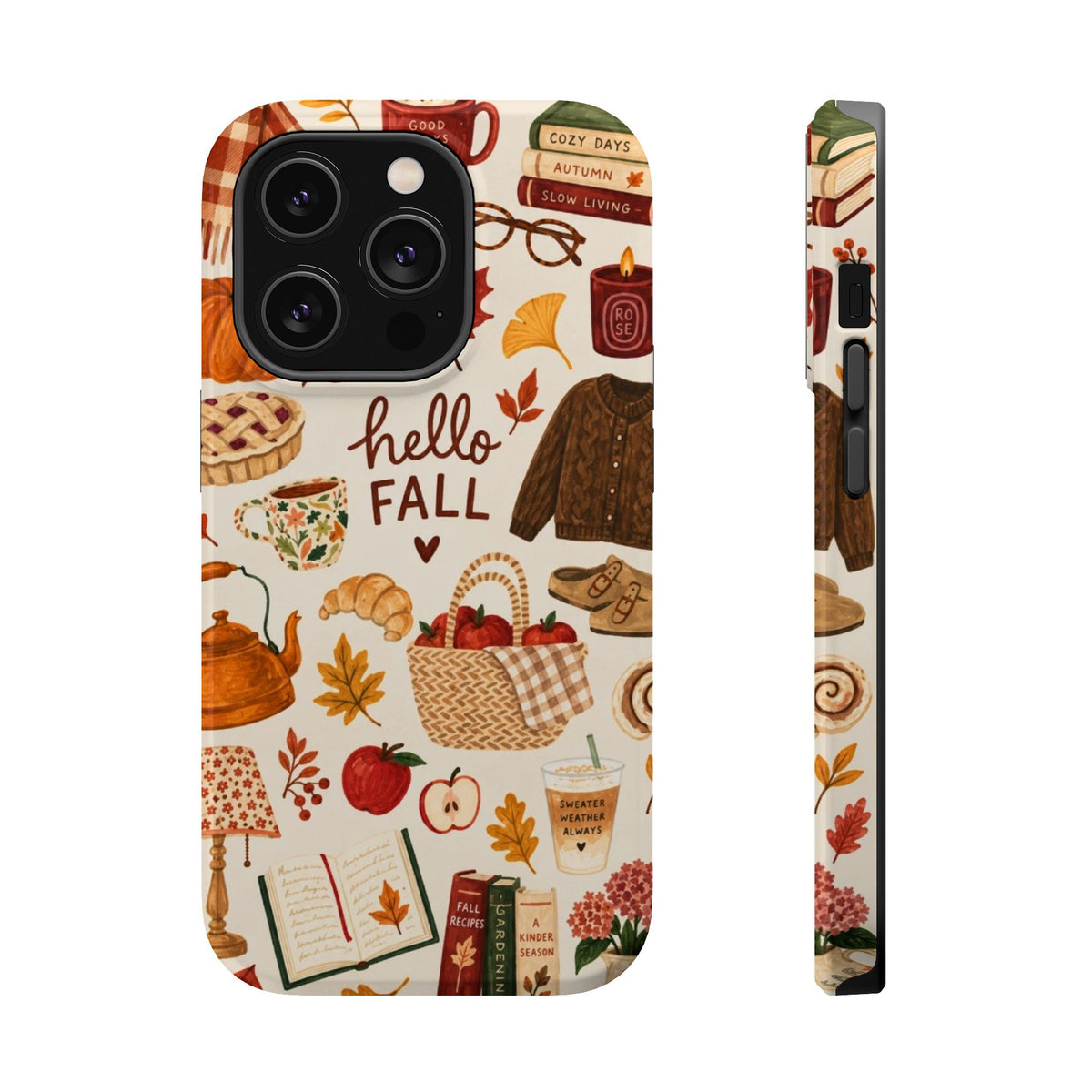 Phone Case — "Hello Fall" Autumn Collage Magnetic Impact-Resistant Case