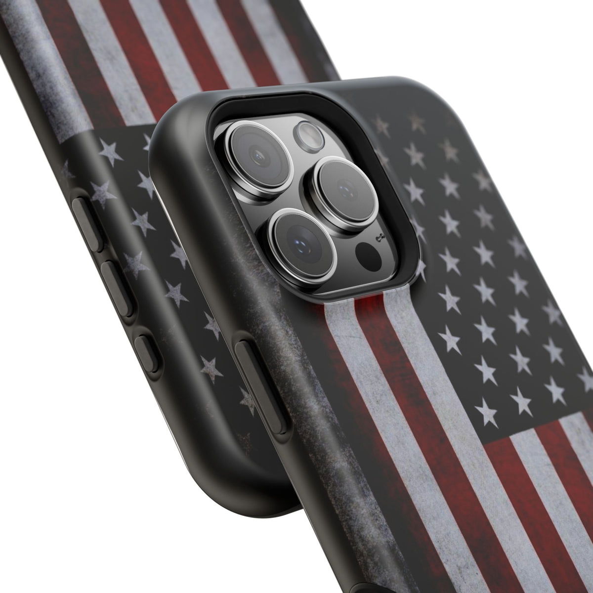 American Flag Magnetic Impact-Resistant Phone Case — Distressed USA Design