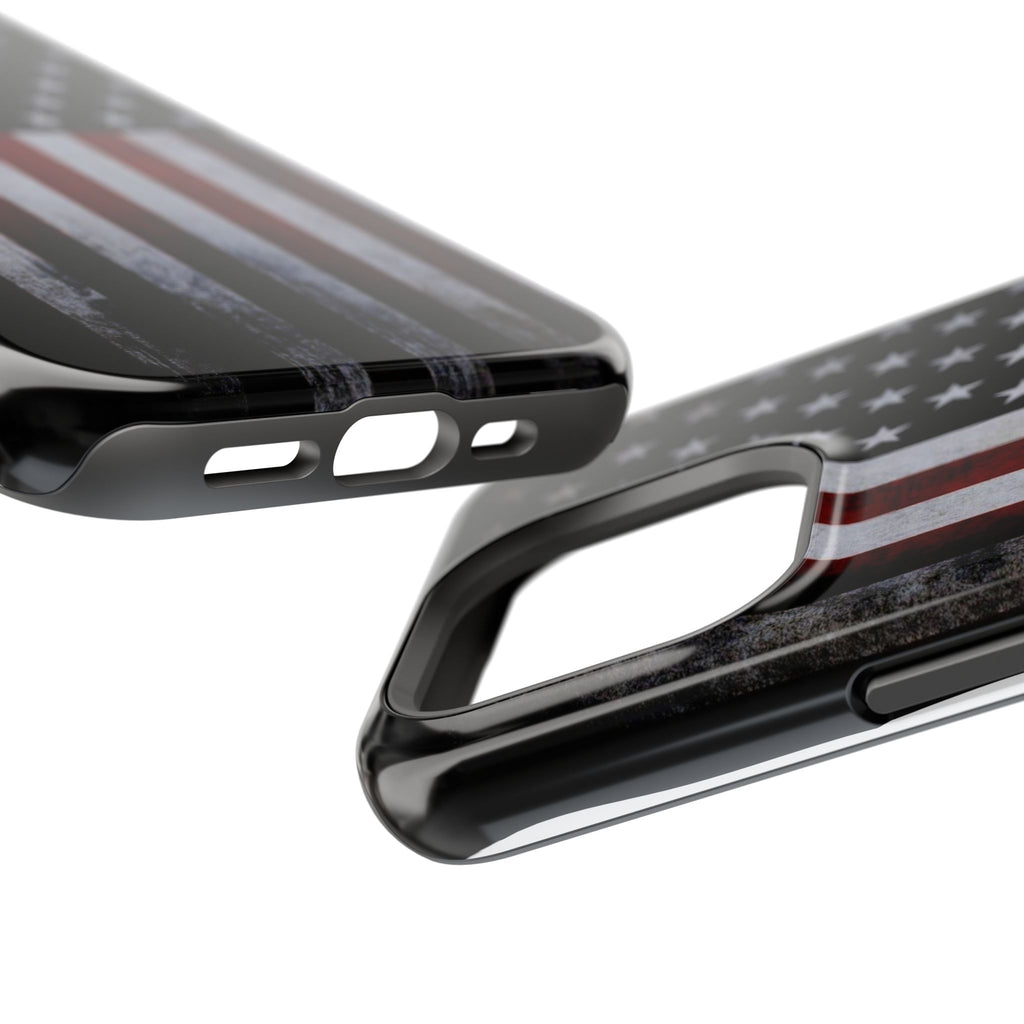 American Flag Magnetic Impact-Resistant Phone Case — Distressed USA Design