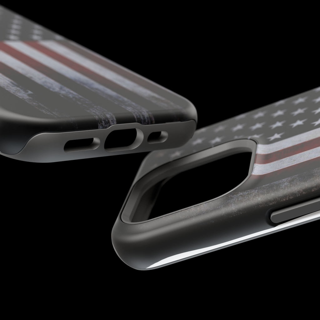 American Flag Magnetic Impact-Resistant Phone Case — Distressed USA Design