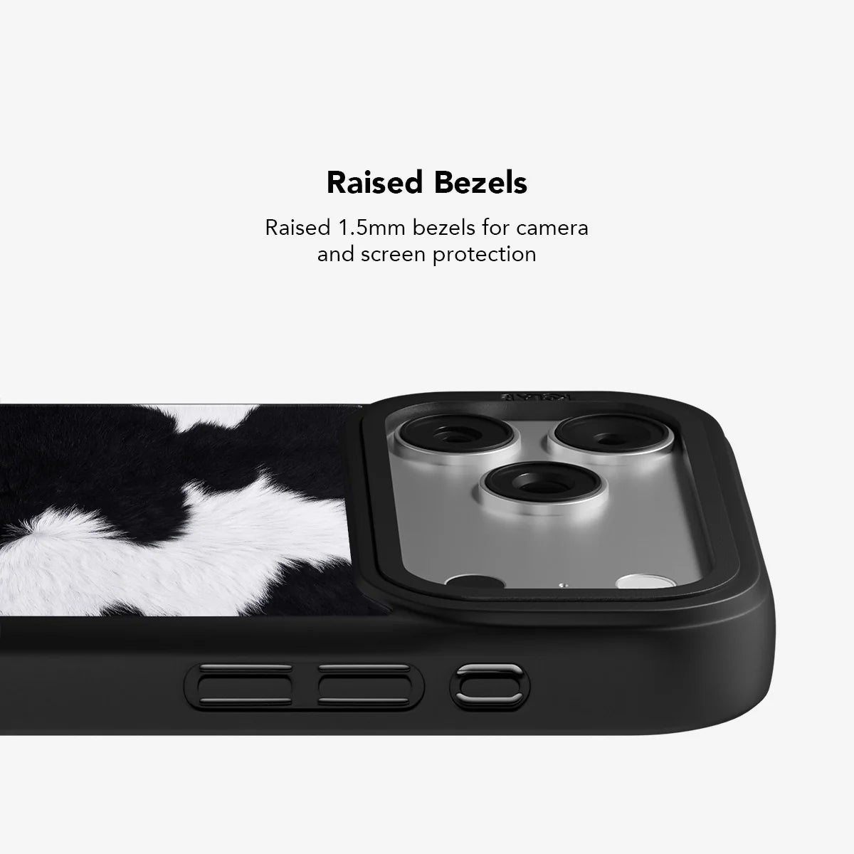 Cow Bell | Black & White Cow Print iPhone Case