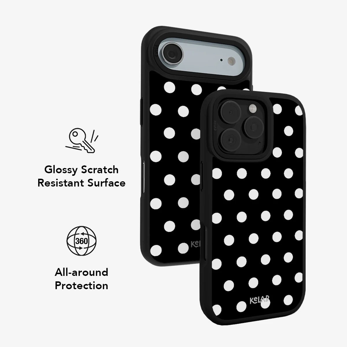 Domino Theory | Black and White Polka Dot iPhone Case