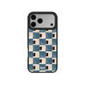 Terra Teal | Teal & Brown Checkered iPhone Case